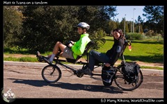 Matt & Ivana on a tandem