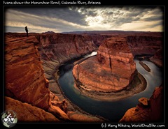 Ivana above the Horseshoe Bend, Colorado River, Arizona