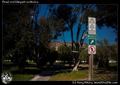 Dead-end bikepath to Mexico