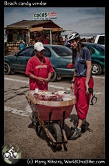 Beach candy vendor