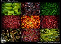 Peppers in Tijuana, Mexico