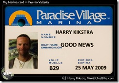 My Marina card in Puerto Vallarta