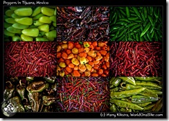 Peppers in Tijuana, Mexico