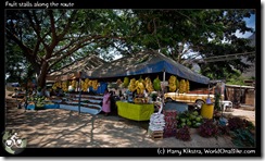 Fruit stalls along the route
