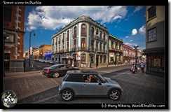 Street scene in Puebla