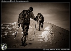 Climbers on Pico de Orizaba's summit