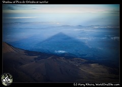 Shadow of Pico de Orizaba at sunrise