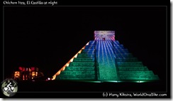 Chichen Itza, El Castillo at night