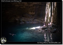 Cristi in Cenote near Dzitnup (2)