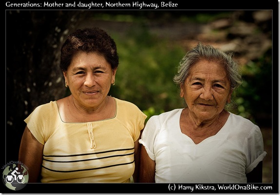 Generations: Mother and daughter, Northern Highway, Belize