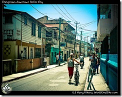 Dangerous downtown Belize City