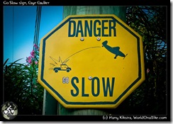 Go Slow sign, Caye Caulker